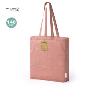 BOLSA 100% ALGODÓN RECICLADO CON FUELLE Y ASA LARGA EN 140 GR.