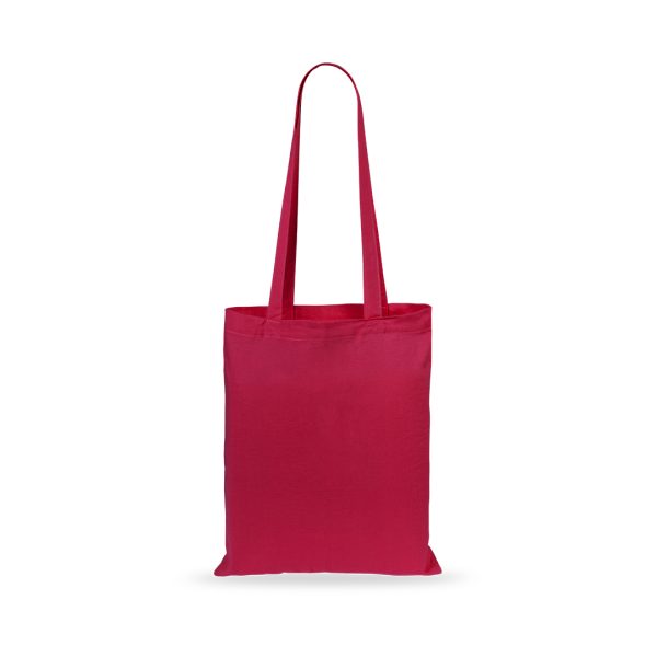 BOLSA DE  ALGODÓN DE COLORES CON ASA LARGA 105 grs.