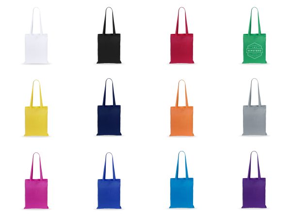 BOLSA DE  ALGODÓN DE COLORES CON ASA LARGA 105 grs. - Imagen 7