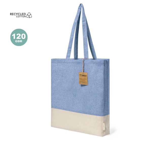 BOLSA BASE BLANCA+COLOR CON FUELLE 100% ALGODON 120 GR. - Imagen 6