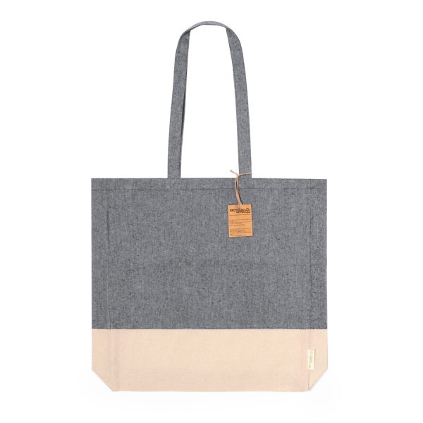 BOLSA BASE BLANCA+COLOR CON FUELLE 100% ALGODON 120 GR.