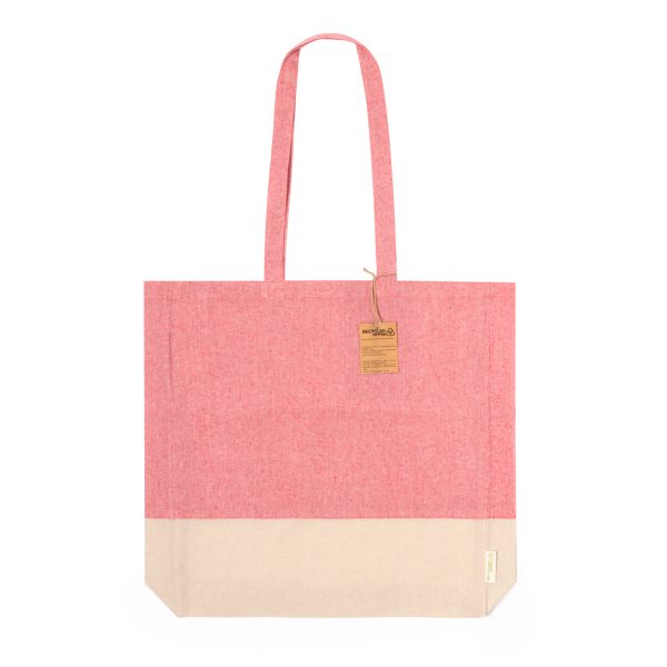 BOLSA BASE BLANCA+COLOR CON FUELLE 100% ALGODON 120 GR. - Imagen 3