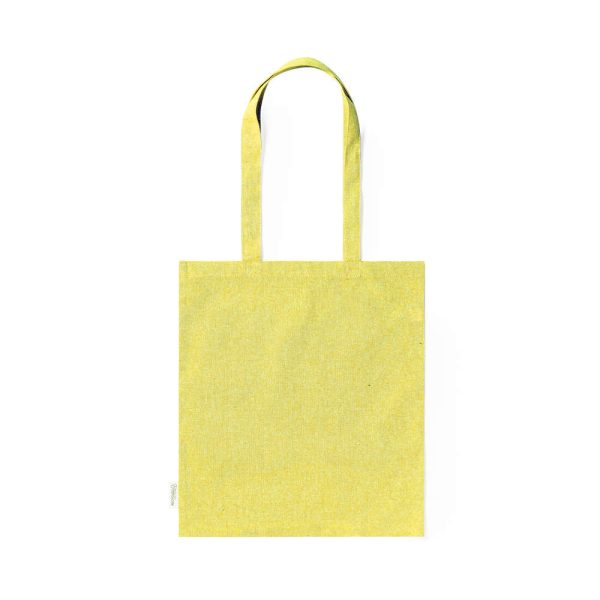 BOLSAS DE  ALGODÓN RECICLADO DE COLORES CON ASA LARGA 140 grs.