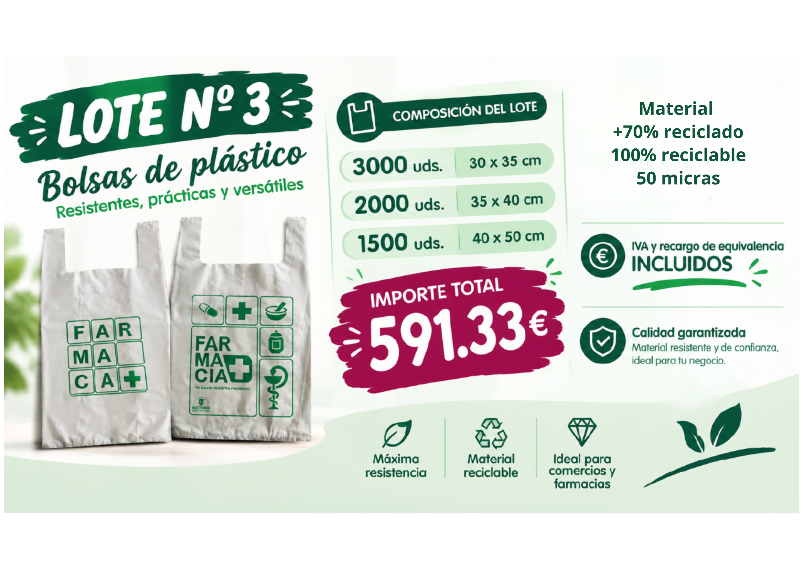 Lote exclusivo nº. 3 - Importe total con I.V.A sin R.E - Imagen 4
